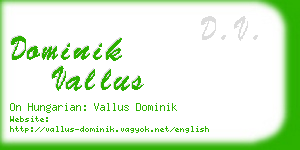 dominik vallus business card